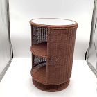 Open Box: Billie Rattan Storage Side Table - Walnut