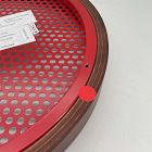 Open Box: Emma Chamberlain Perforated Round Coffee Cart (17") - Dark Walnut, Stainless Steel