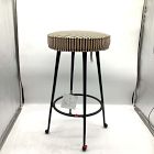 Open Box: Pierce &amp; Ward Counter Stool (26") - P&amp;W Stripe, Black Cast Metal