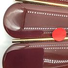 Open Box: Pierce &amp; Ward Faceted Round Wall Mirror - Oxblood