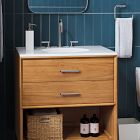 Mid-Century Open Storage Single Bathroom Vanity (24"&ndash;49") - Acorn