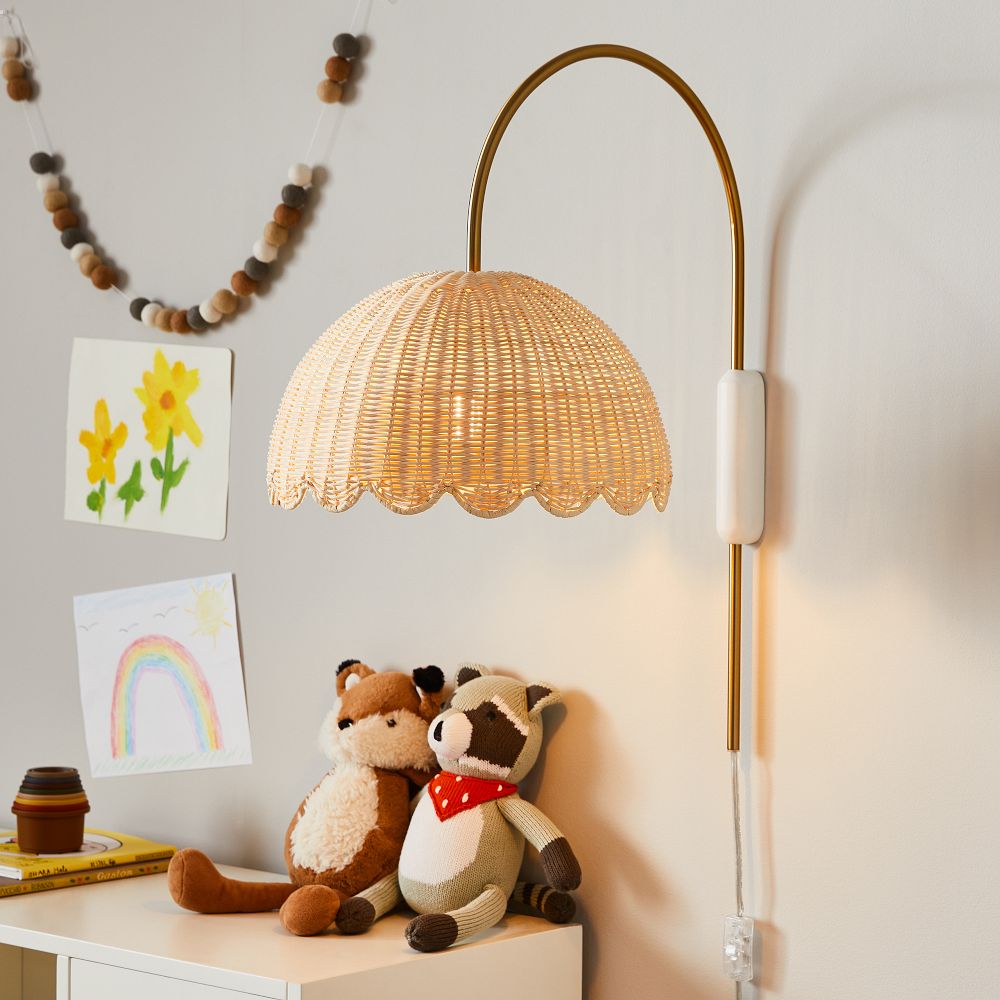 Rattan Bubble Sconce (13") by West Elm