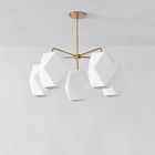 Sculptural 5-Light Faceted Chandelier