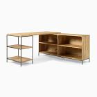 Industrial Storage Modular Desk w/ Open Shelves &amp; Bookcase (64")