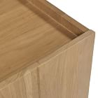 Modern Paneled Wood Nightstand (18")
