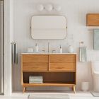 Mid-Century Open Storage Single Bathroom Vanity (24"&ndash;49") - Acorn