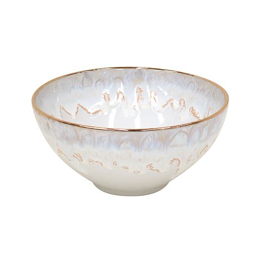 Casafina Taormina Stoneware Gold-Rimmed Cereal Bowls (Set of 4) by West Elm