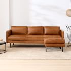 Axel Leather 2-Piece Reversible Sectional (89")