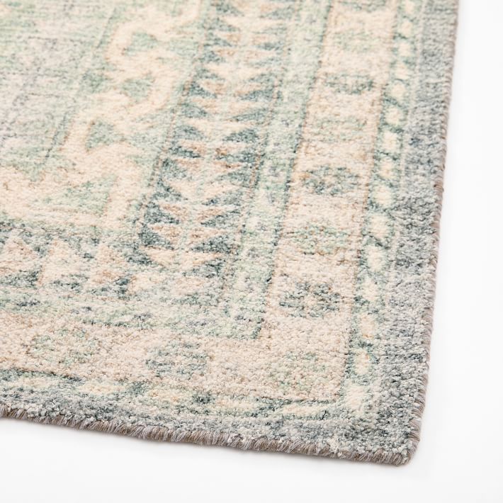 Caria Easy Care Rug - Dark Olive Modern Design | West Elm