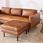 Axel Leather 2-Piece Reversible Sectional (89")