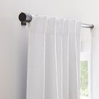 Custom Size European Flax Linen Blackout Curtain - White