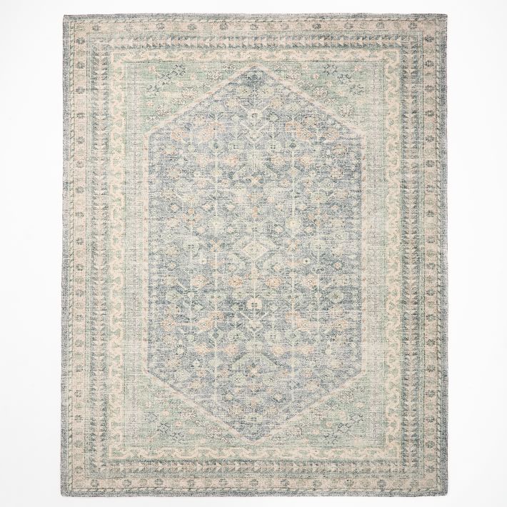 Caria Easy Care Rug - Dark Olive Modern Design | West Elm