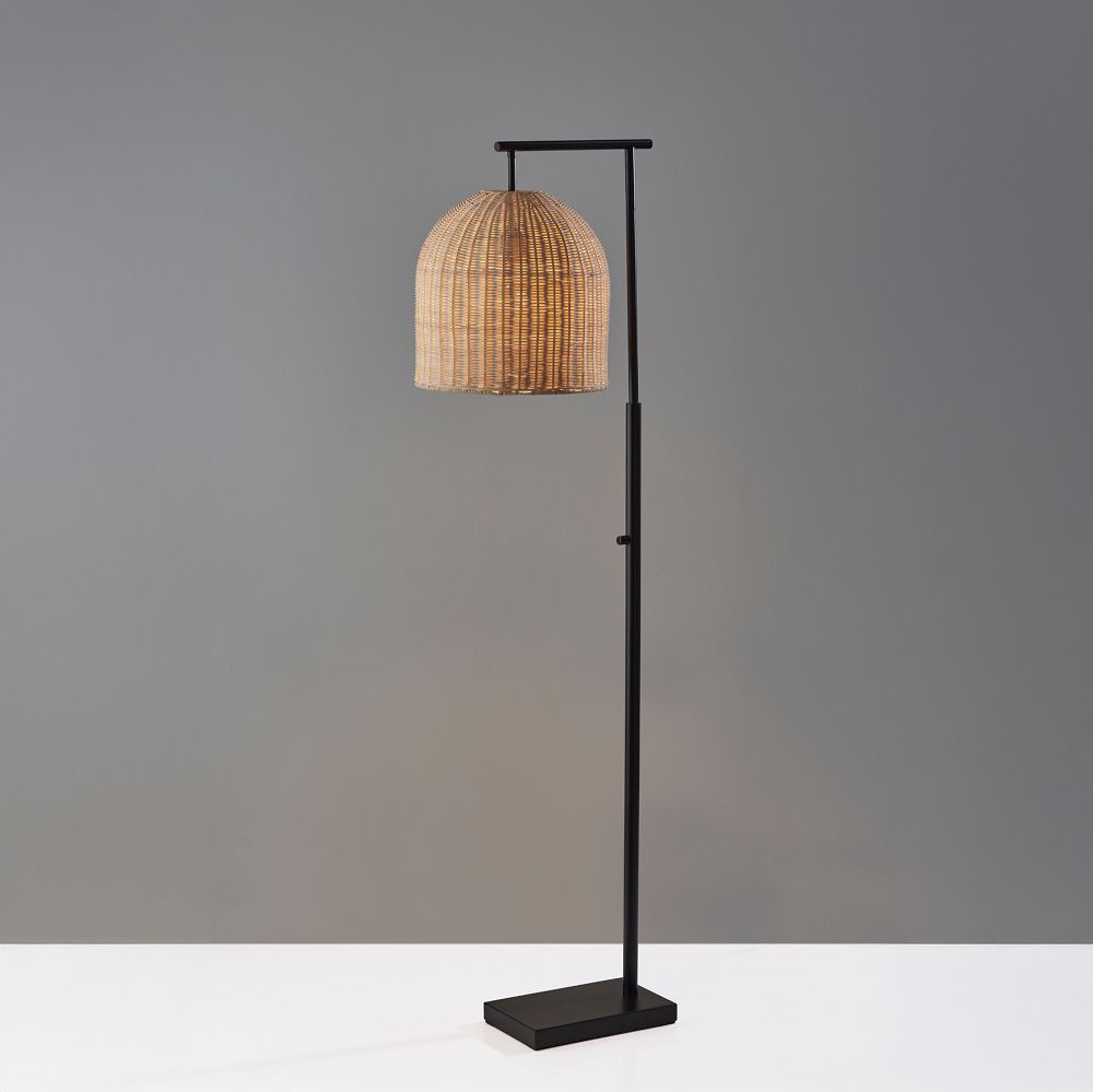 Louisa Rattan Floor Lamp (58") by West Elm