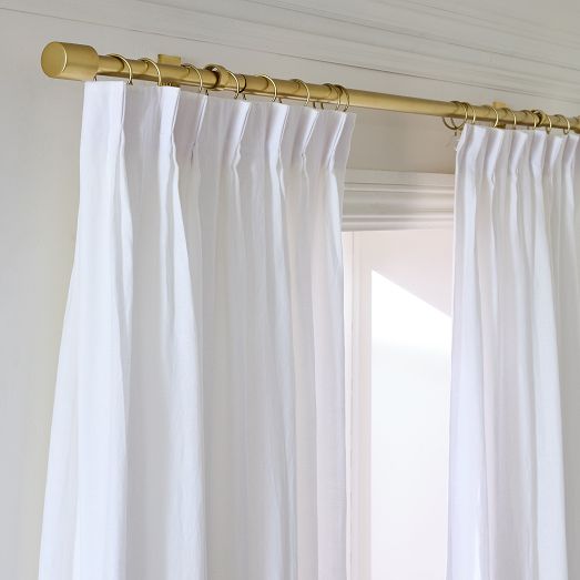 Pleated European Flax Linen Curtain by West Elm