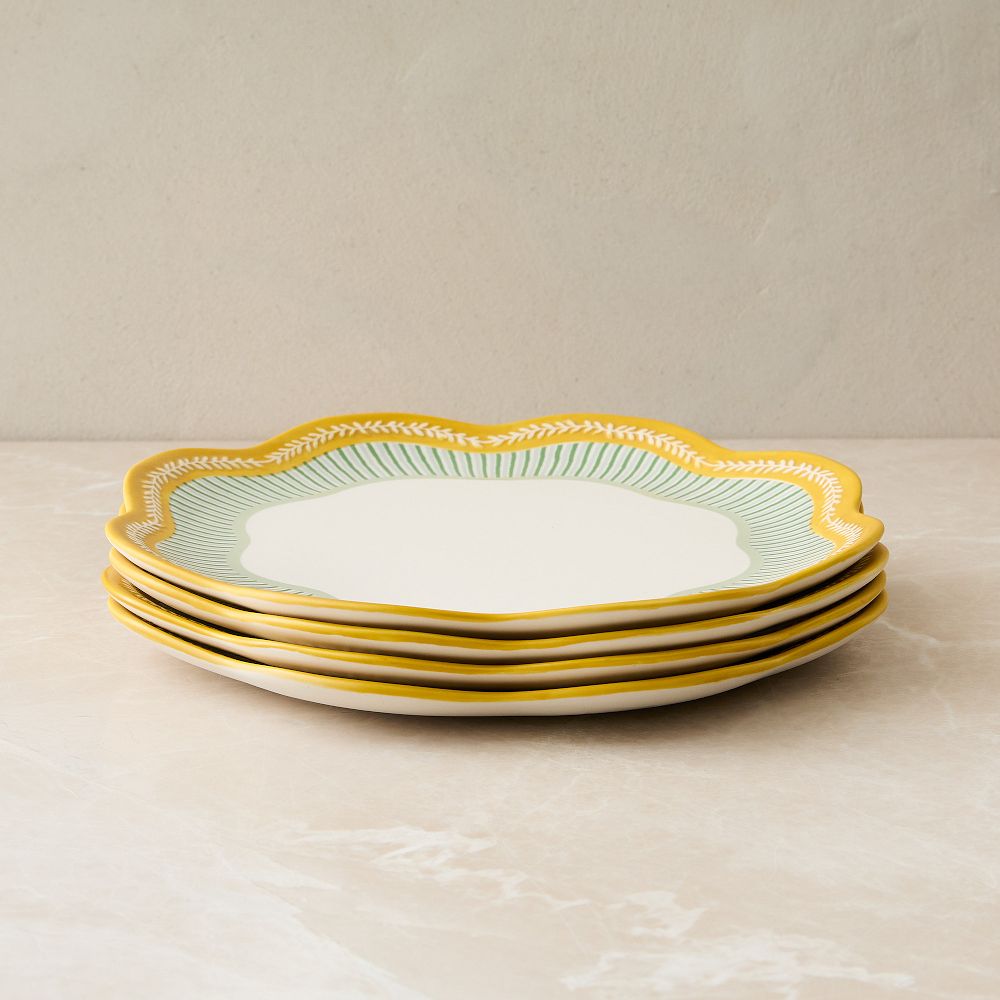 Wiggle Dinner Plate Sets - Dinner Plate, Printed Alabaster, Set of 8