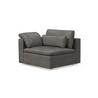 Open Box: Harmony Modular Leather 1-Arm Chair - Ludlow Leather Gray Smoke