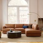 Haven Leather 2-Piece Bumper Chaise Sectional (108")