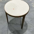 Open Box: Elwell Marble Side Table (16") - Banswara Marble, Vintage Brass