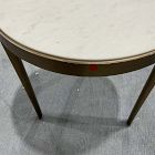 Open Box: Elwell Marble Side Table (16") - Banswara Marble, Vintage Brass