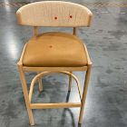 Open Box: Ezra Bar Stool (30.5") - Ludlow Leather Sesame, Blonde