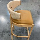 Open Box: Ezra Bar Stool (30.5") - Ludlow Leather Sesame, Blonde