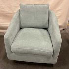 Open Box: Imogene Swivel Chair - Performance Chenille Crossweave Seaglass, Almond