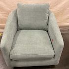 Open Box: Imogene Swivel Chair - Performance Chenille Crossweave Seaglass, Almond