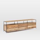 Open Box: Industrial Storage Media Console (80") - Raw Mango, Blackened Steel