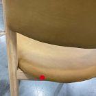 Open Box: Marcus Samuelsson Leather Dining Chair - Ludlow Leather Sesame, Blonde