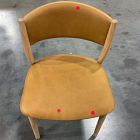 Open Box: Marcus Samuelsson Leather Dining Chair - Ludlow Leather Sesame, Blonde