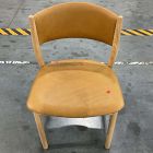 Open Box: Marcus Samuelsson Leather Dining Chair - Ludlow Leather Sesame, Blonde