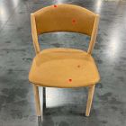 Open Box: Marcus Samuelsson Leather Dining Chair - Ludlow Leather Sesame, Blonde