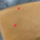 Open Box: Marcus Samuelsson Leather Dining Chair - Ludlow Leather Sesame, Blonde