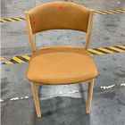 Open Box: Marcus Samuelsson Leather Dining Chair - Ludlow Leather Sesame, Blonde