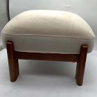 Open Box: Nils Chair Ottoman - Deluxe Velvet Clay, Cool Walnut