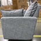 Open Box: Paxton Pillow Manual Swivel Glider Recliner -  Performance Yarn Dyed Linen Weave Graphite