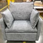Open Box: Paxton Pillow Manual Swivel Glider Recliner -  Performance Yarn Dyed Linen Weave Graphite