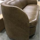 Open Box: Teagan Sleeper Sofa, Full - Statesville Leather Toffee