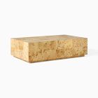 Open Box: Volume Burl Coffee Table (50") - Light Burl
