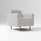 Open Box: Olive Chair, Standard Back, Mailbox Arm - Performance Coastal Linen Storm Gray