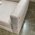 Open Box: Olive Chair, Standard Back, Mailbox Arm - Performance Coastal Linen Storm Gray
