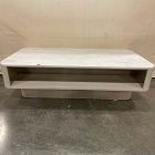 Open Box: Panorama Marble Open Storage Coffee Table (52") - Feather Gray