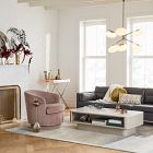Open Box: Panorama Marble Open Storage Coffee Table (52") - Feather Gray