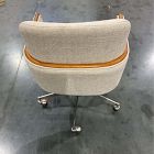 Open Box: Show Wood Swivel Office Chair - Deco Weave Sand, Acorn, Brushed Stainless Steel