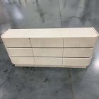 Open Box: Solstice Painted Raffia 9-Drawer Dresser (76") - Whitewash