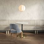 Novak Leather Banquette - Vertical Channel Tufting