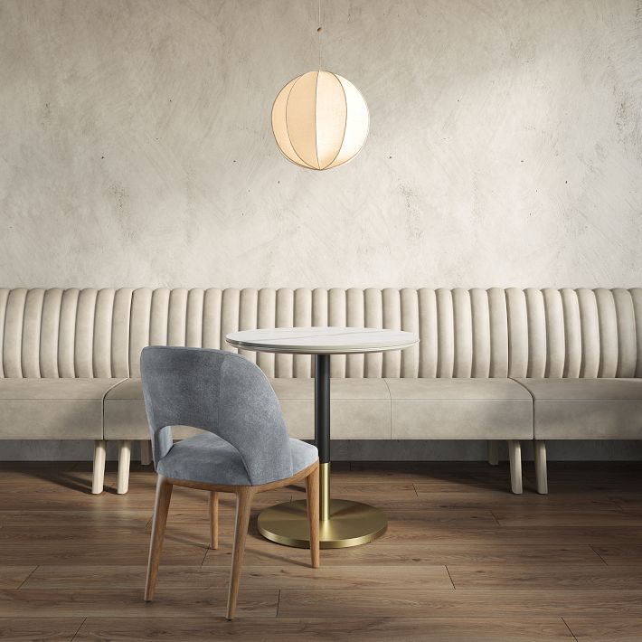 Novak Leather Banquette, Vertical Tufting | West Elm