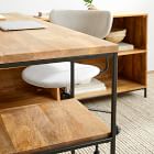 Industrial Storage Modular Desk w/ Open Shelves &amp; Bookcase (64")