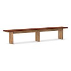 Anton 58" Bench Cushion, Vegan Leather, Saddle Nut