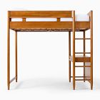 Mid-Century Double Loft Bed w/ Desk